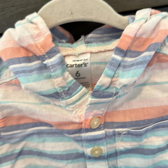 Stripe top w/hood - Picture 2 of 3